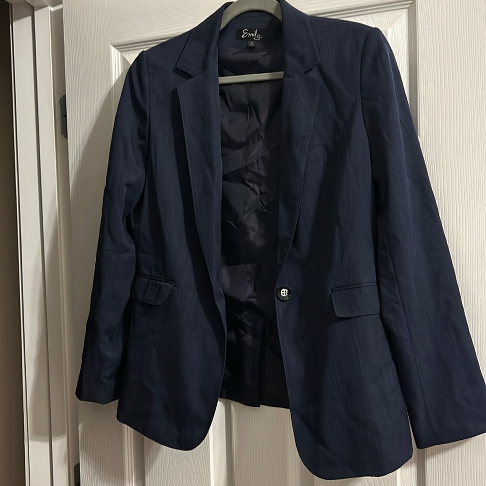 Denim navy blue blazer